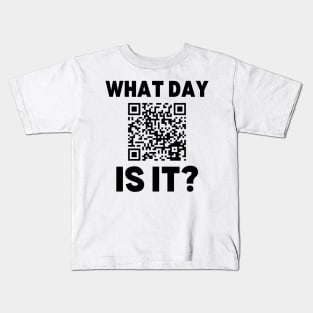 It is Wednesday My Dudes QR Code Kids T-Shirt